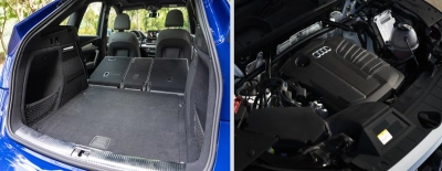 Maletero y motor del Audi Q5 Sportback