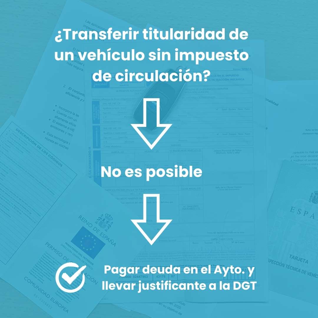 Cómo solucionar el pago del IVTM y poder transferir la titularidad de un vehículo sin impuesto de circulación