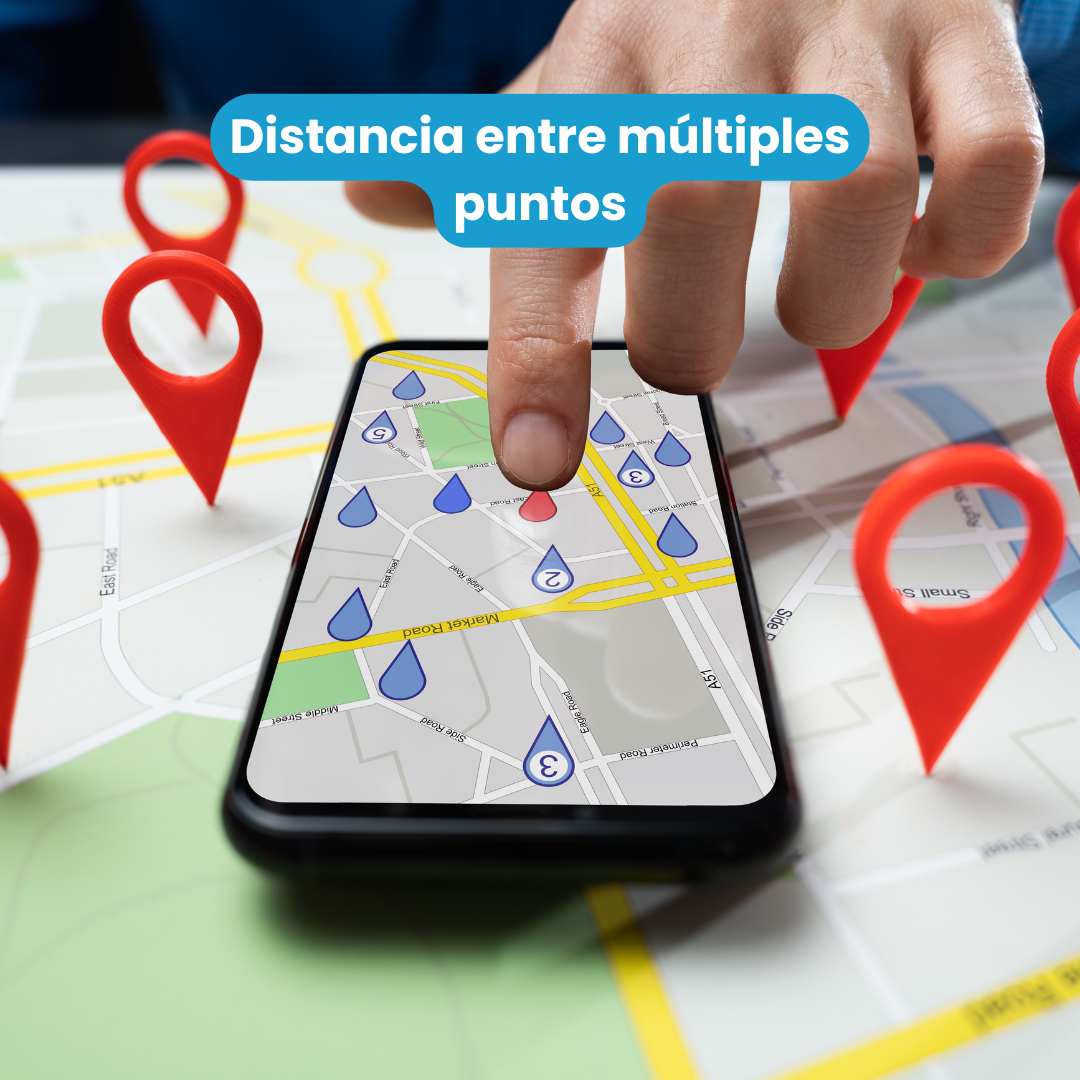 distancia entre múltiples puntos